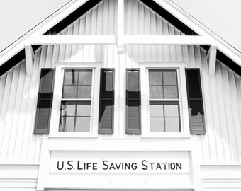 Ocean City Maryland, Black and White Photography, Architectural Photo, Nautical Decor, Beach Decor, Minimalist Photo, Travel Photography