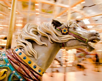 Carousel Horse Photograph - Carnival Merry-Go-Round - Ocean City Maryland - Nursery Decor - Circus  - Horse Photo - Wall Art 8x10 16x20