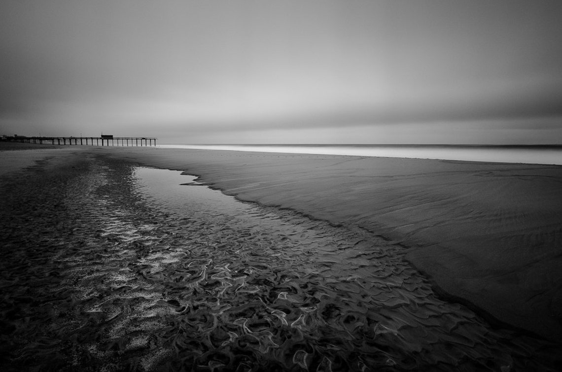 Beach Photo Ocean City, Maryland Black and White Photo, Beach Photo ...