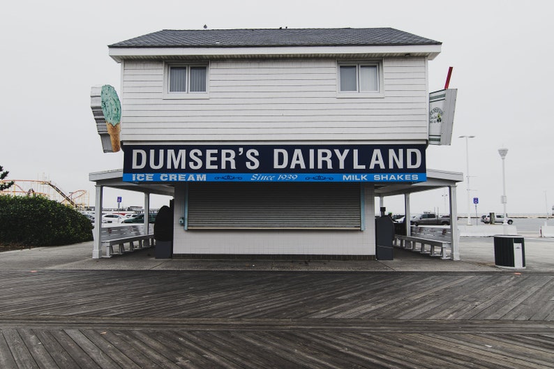 Ocean City Maryland Boardwalk, Dumsers Dairy Land Photo, Ice Cream Photo, Home Condo Beach Decor, Fine Art Photography, Maryland Art image 1