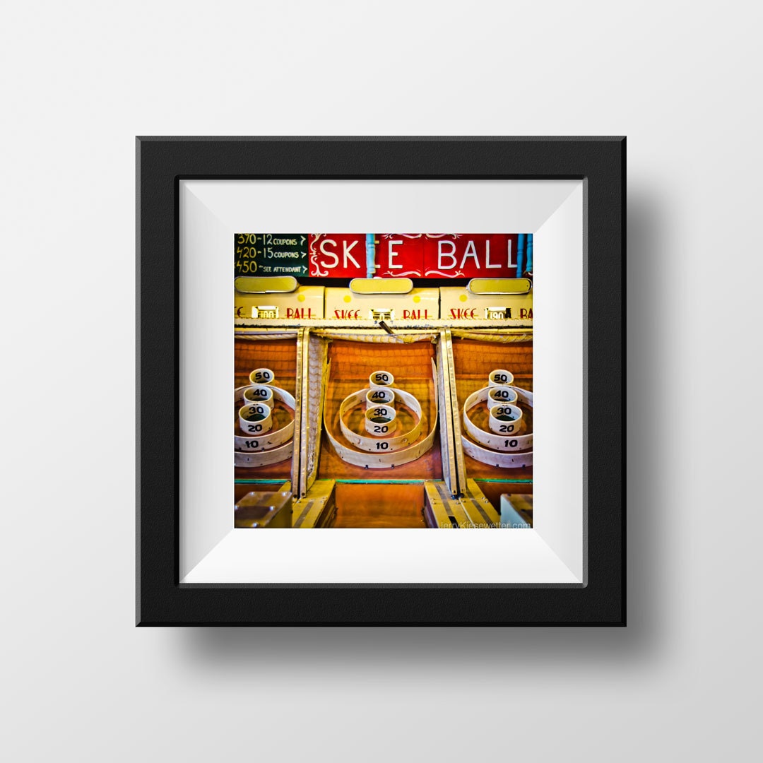 Skee Ball 1 Vintage Boardwalk Game Photograph Ocean City Etsy