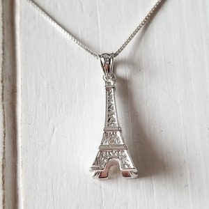 Eiffel Tower necklace 925 Sterling Silver image 2