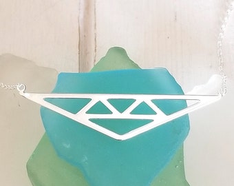 Collier Triangle Unity -Argent sterling 925- Argent sterling uni/placage jaune sur argent sterling -Demoiselles d'honneur- My Crew