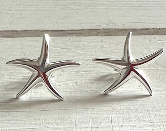 Medium Starfish earrings - Sterling Silver Dancing Starfish - 2 options available