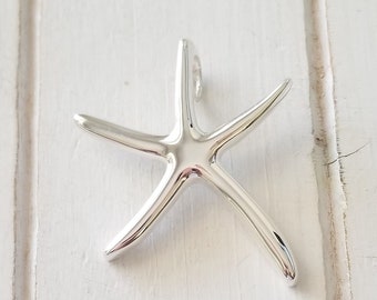 Extra Large Dancing Starfish Pendant Sterling Silver*