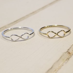 Infinity Ring Sterling Silver - Small Infinity - Available in Sterling Silver and Gold Plated*