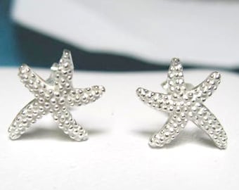 Knobby Starfish  Stud earrings - Stud earrings - 925  Sterling Silver *