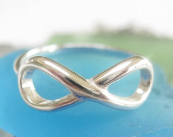 Sterling Silver Infinity Ring - Large Infinity (D)
