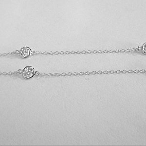 Diamonds CZ by the Yard Necklace Sterling Silver 3 colors available in 5 lengths Silver, Rose & Yellow image 8