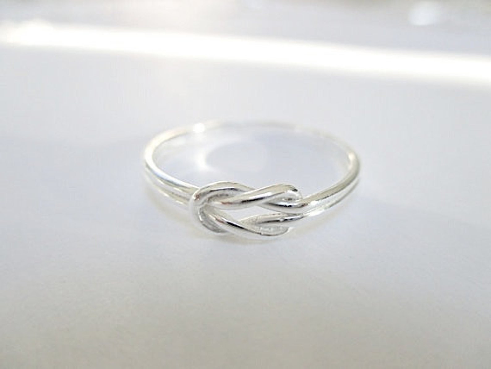 Sailors Knot Love Knot double Knot Ring Sterling Silver Etsy