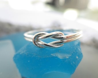 Sailors Knot- Love Knot -Double Knot Ring Sterling Silver*