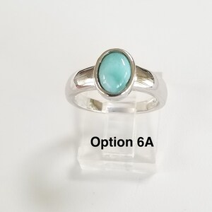 •LARIMAR - LARGER OVAL• silver ring (size 7.25)