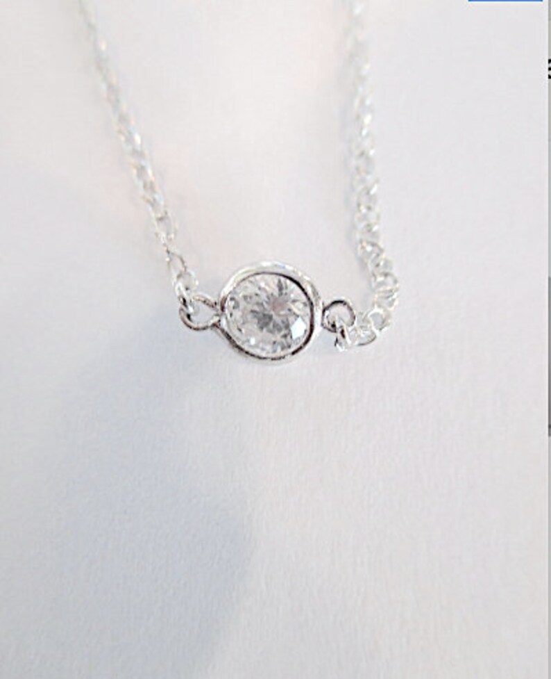 Diamonds CZ by the Yard Necklace Sterling Silver 3 colors available in 5 lengths Silver, Rose & Yellow image 6