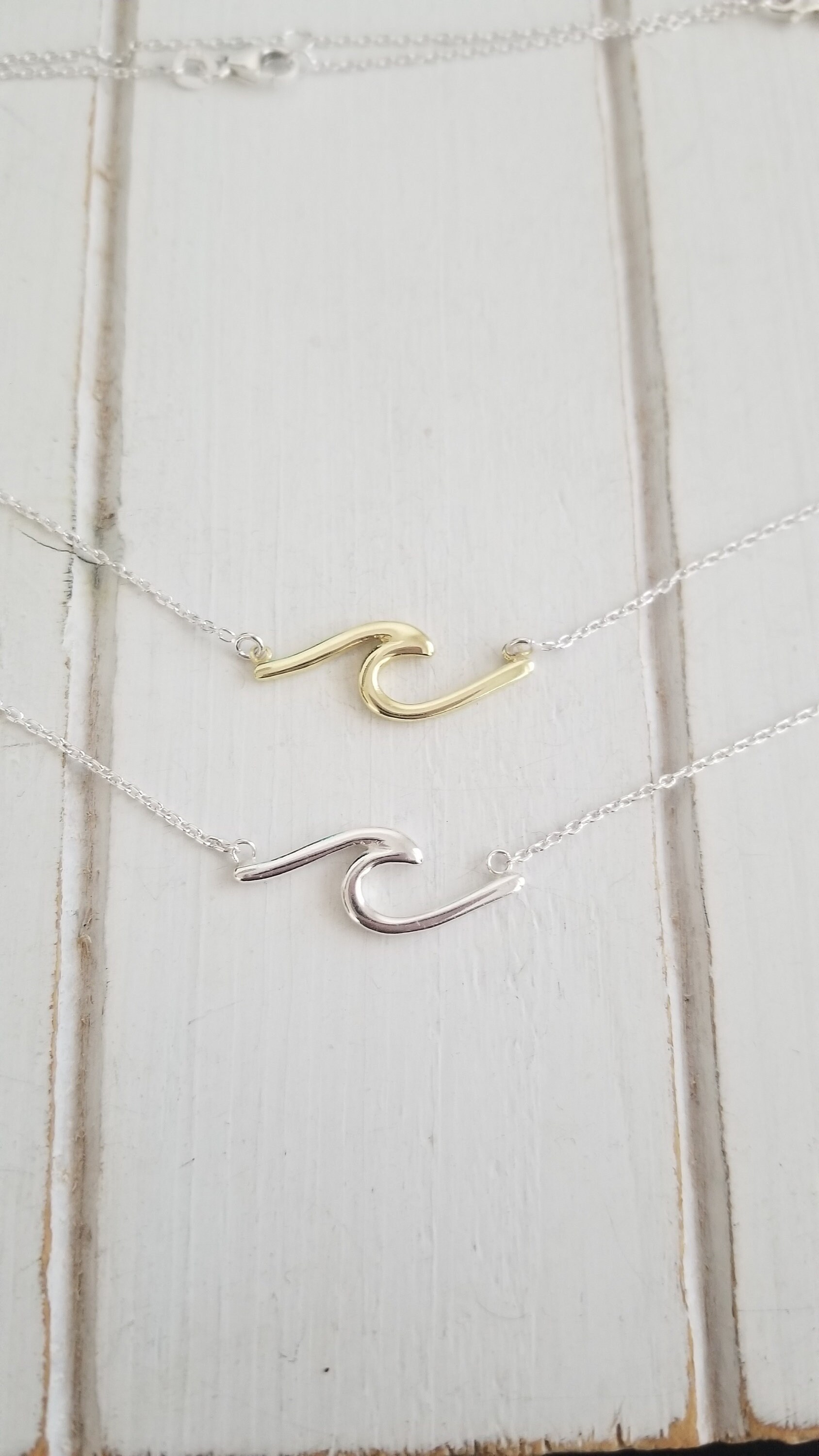 Wave Necklace - Sterling Silver 925 - Available in Sterling