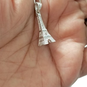 Eiffel Tower necklace 925 Sterling Silver image 4