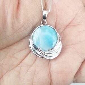 Lab-Created Larimar & Sterling Silver Plated Turtle Pendant – 12x16mm – Nickel-Free
