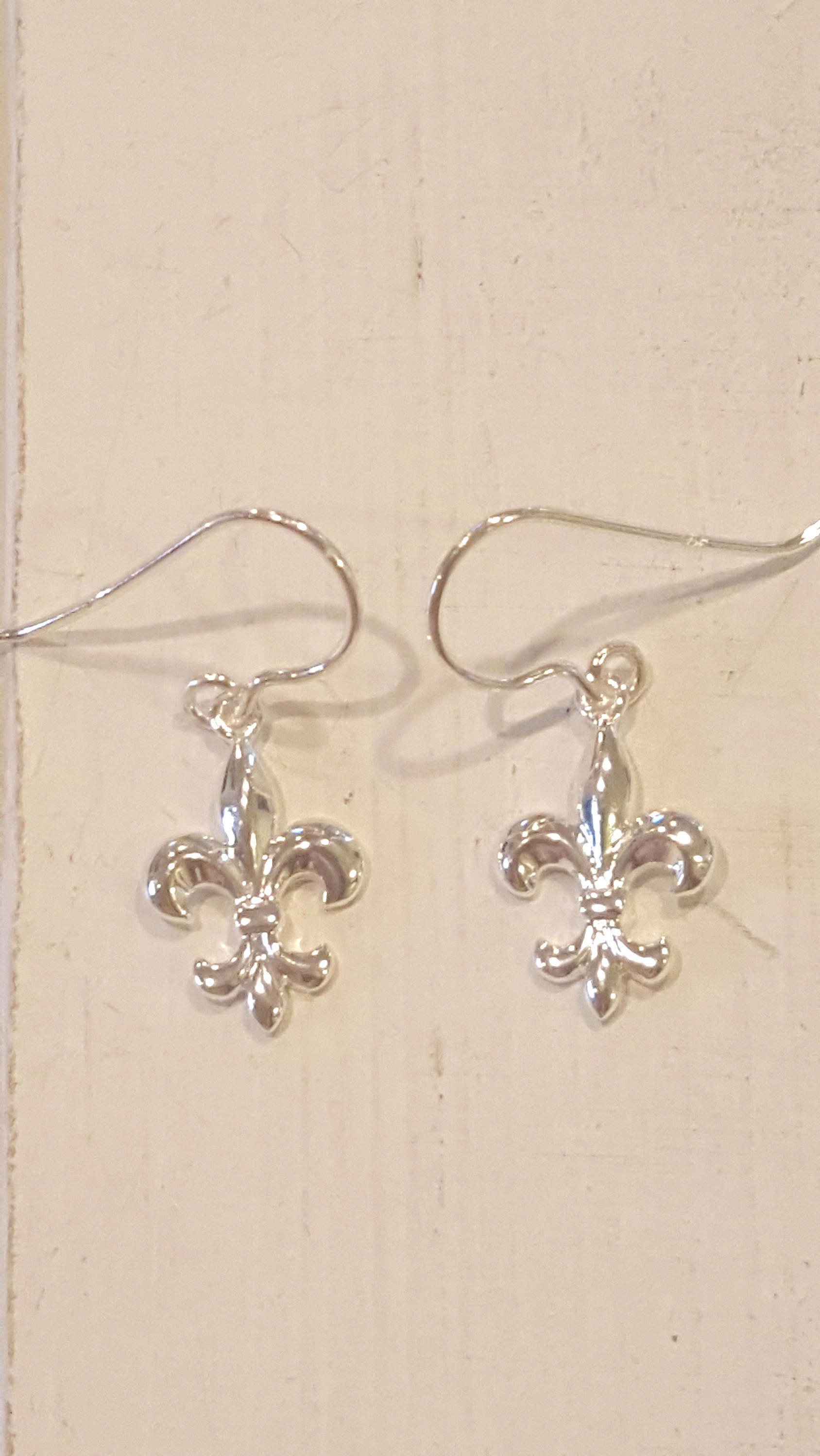 Fleur de Lis Earrings 925 Sterling Silver Stud earrings Etsy