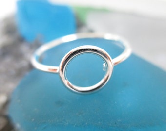 Karma ring  (Circle) - Sterling Silver - midi ring  trendy ring*