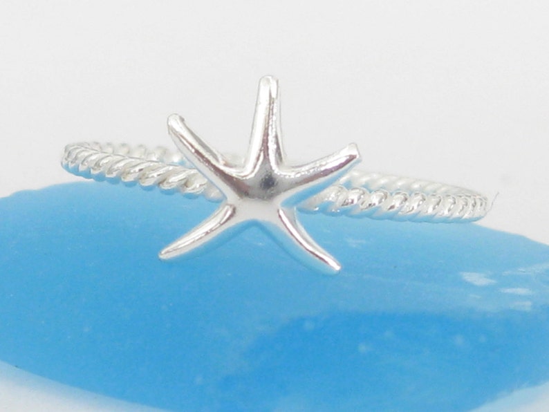 Starfish Ring Sterling Silver Hi Polished image 4