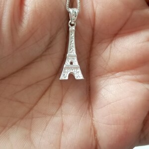 Eiffel Tower necklace 925 Sterling Silver image 3