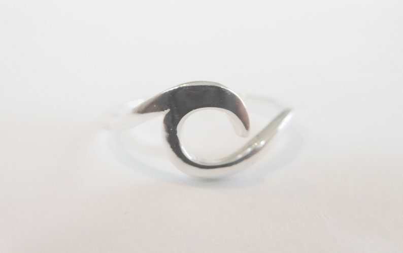 6.3mm Textured Wave Ring ~ Sterling Silver