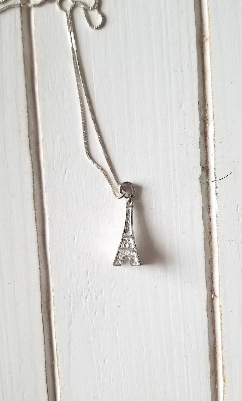 Eiffel Tower necklace 925 Sterling Silver image 6