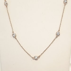 Diamonds CZ by the Yard Necklace Sterling Silver 3 colors available in 5 lengths Silver, Rose & Yellow image 4