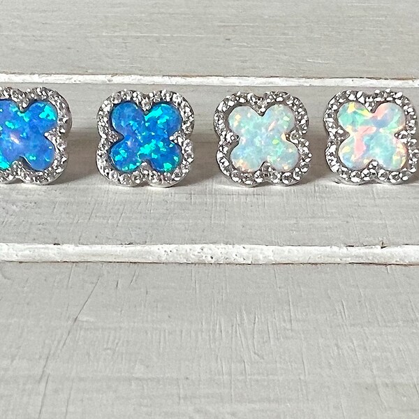 Open Clover CZ Earrings main image 1