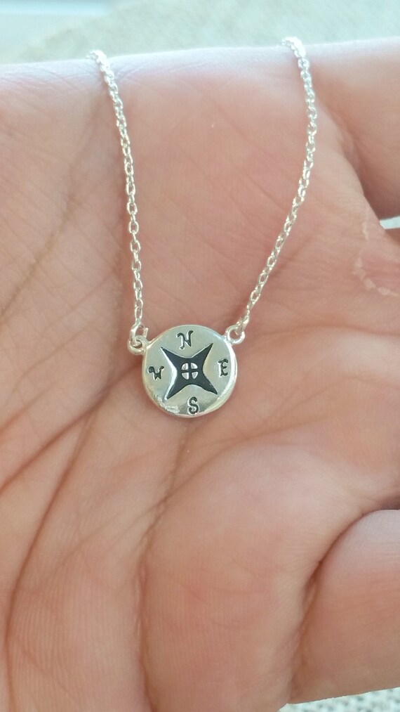 Compass Rose Necklace 925 Sterling 