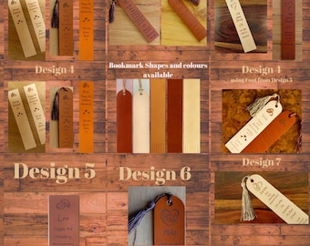 Personalised Leather Bookmark - Engraved Anniversary Gift