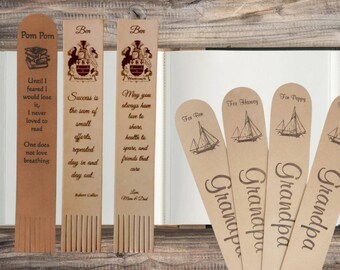 Personalised Engraved Leather Bookmark | Own design ideas, Teacher, Friendship, Family Gift