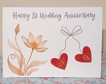 Personalised 1st Anniversary Card | Paper Anniversary