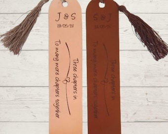 Personalised Leather Bookmark – 3rd Anniversary Gift