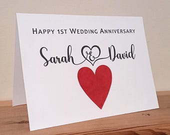 Personalised 1st Anniversary Card | Paper Anniversary