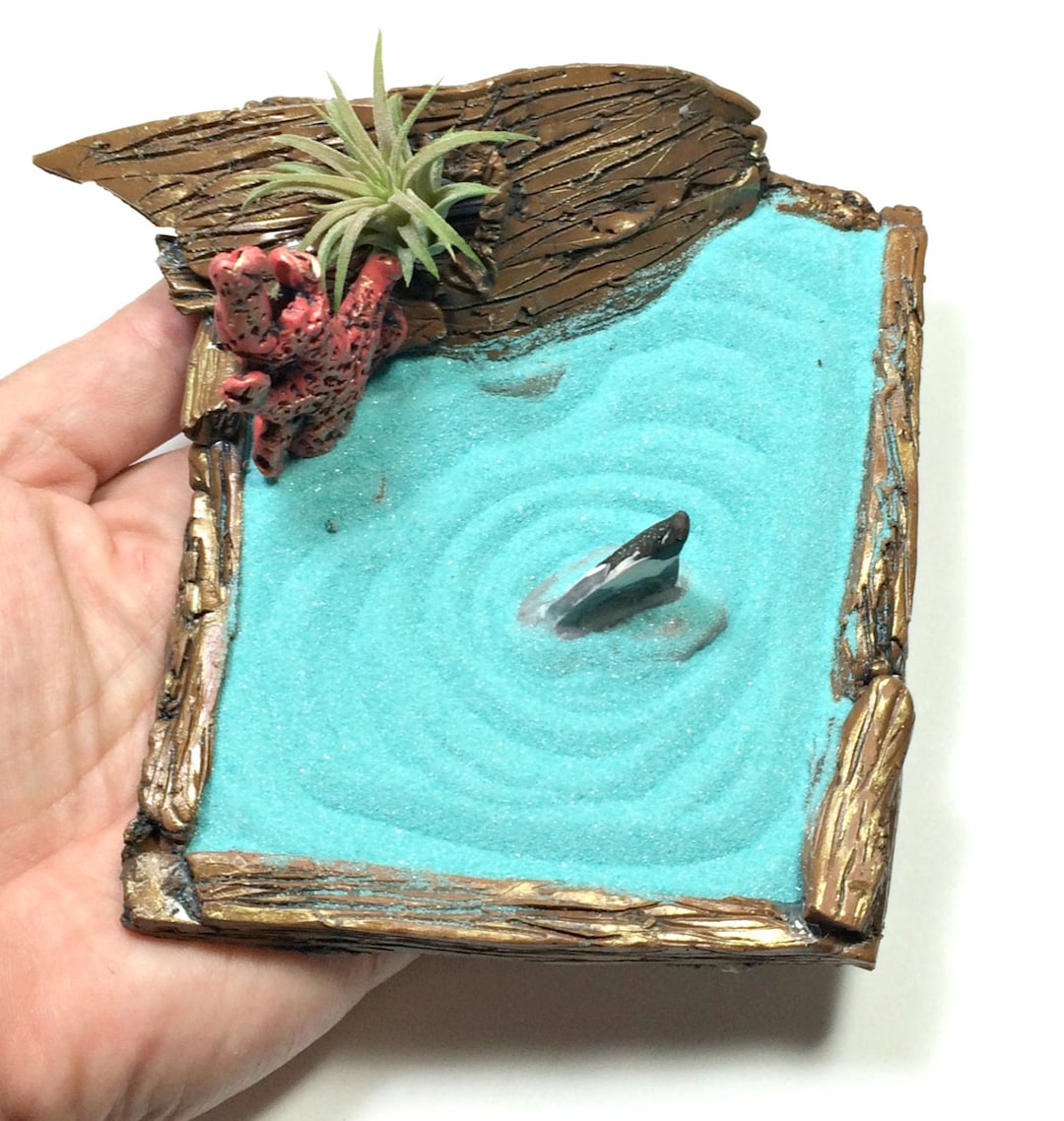 Miniature Zen Garden, Shipwreck, Tabletop Zen Garden, Ocean, Sea, Air