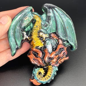 Green Dragon Incense Holder – Handcrafted Dragon Incense Burner and Fantasy Decor