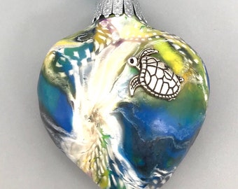 Sea turtle tree ornament, Christmas decoration, sea turtle, turtle ornament, holiday decor