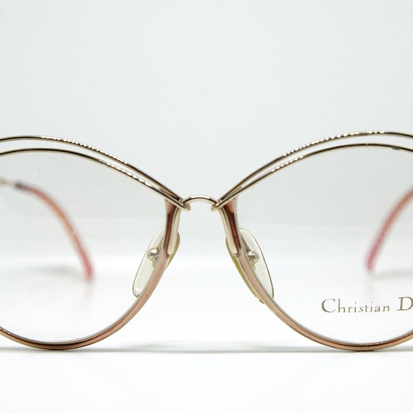 CHRISTIAN DIOR vintage mod.F2535 lunettes occhiali lunettes lunettes gafas lunettes de soleil cadre hipster New Old Stock années 1980