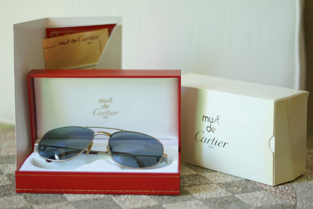 Cartier Romance Santos Titan Vintage Sonnenbrille 1990 NOS Österreich