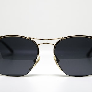 Vintage LOZZA sunglasses half rimmed oval  occhiali da sole sonnebrille lunettes gafas de sol eyewear made in Italy NOS 1990's circa