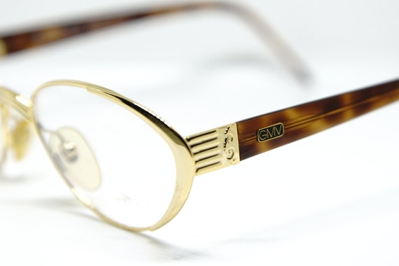 Lunettes Vintage GIAN MARCO VENTURI 032 - Cadre Or Cuivre Violet Ovale - Allemagne