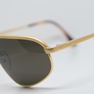 Vintage LOZZA ZILO Gold sunglasses occhiali da sole sonnebrille lunettes gafas de sol made in ITALY New Old Stock 1990&#39;s