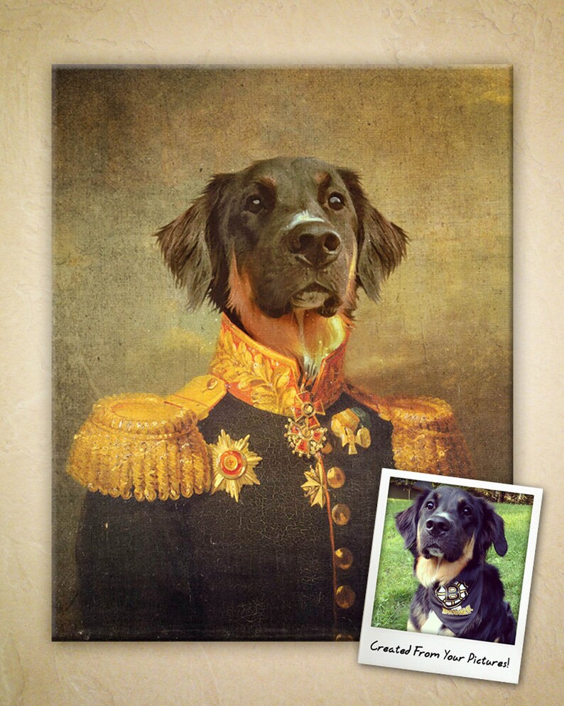 Custom Vintage Regal Pet Portrait Digital File Only Image 0