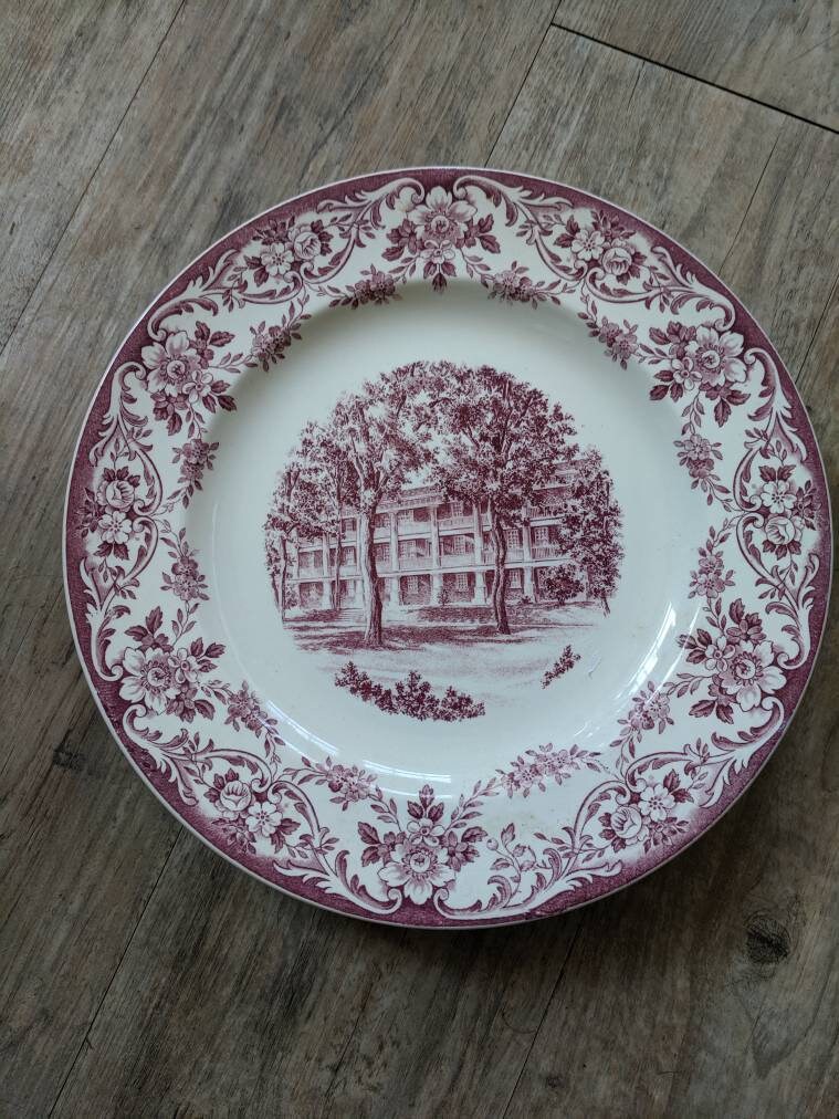 Hollins College 10 1/2" Wedgwood Plate East Building 