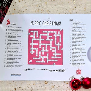 Merry Christmas Printable Crossword Christmas themed crossword puzzle image 1