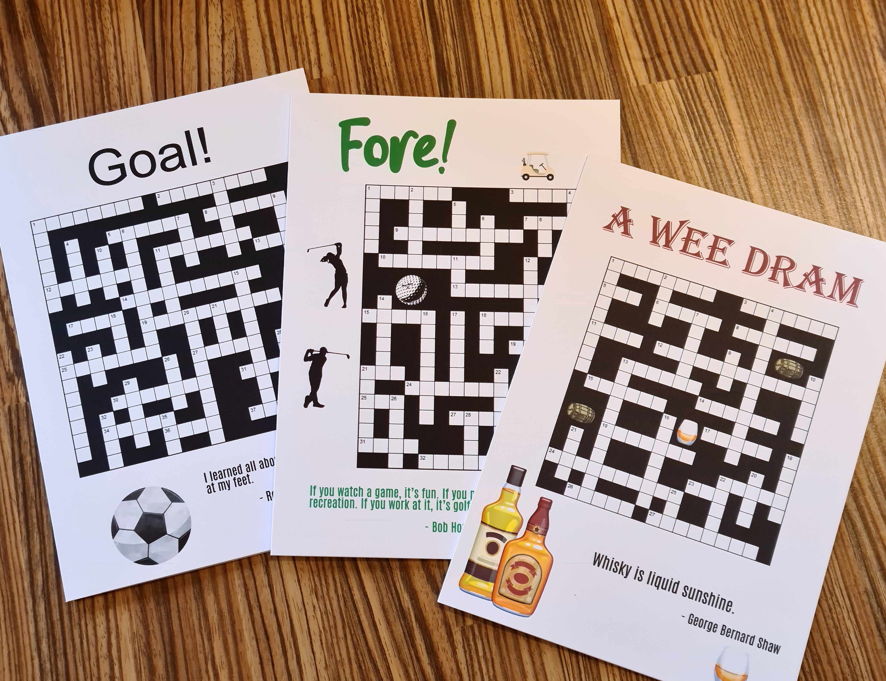 Car/driving Themed Crossword Card Car Road Driving Crossword Etsy UK