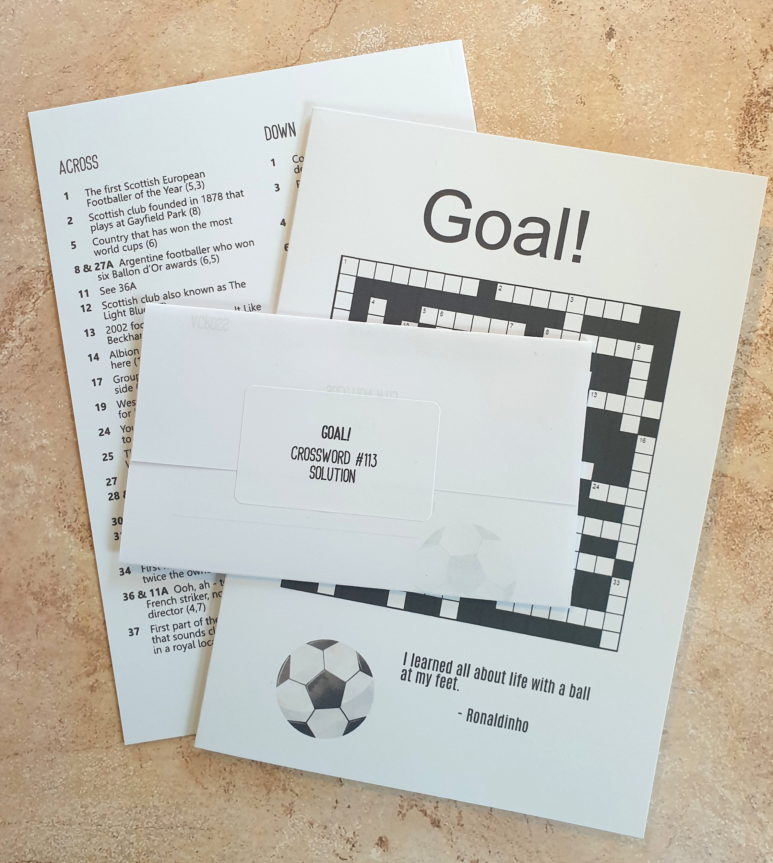 Goal Crossword Card Football Soccer Themed Crossword Puzzle Etsy UK Goal Crossword Card Football Soccer Themed Crossword Puzzle Etsy UK