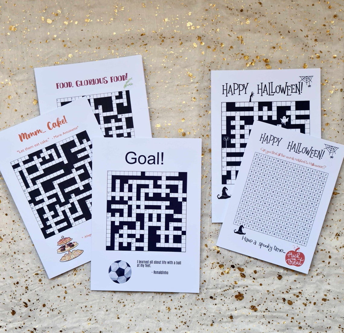 Cocktail Hour Crossword Card Cocktail Themed Crossword Etsy UK