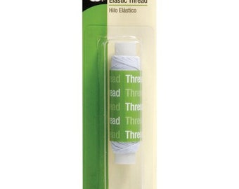 Dritz Elastic Sewing Thread 30 Yards-White-#9345W