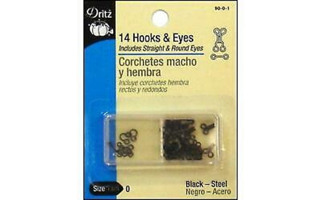 Dritzr Black Hooks & Eyes 14/pkg-size 09001 